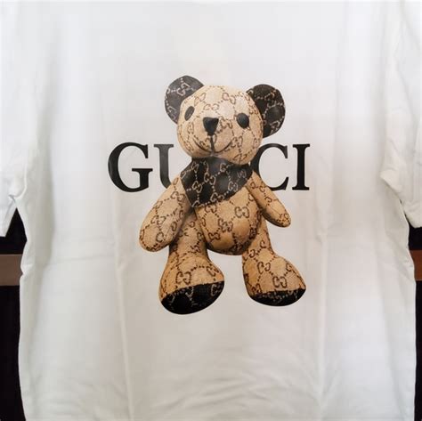 gucci teddy bear t shirt|gucci delta zeta shirt.